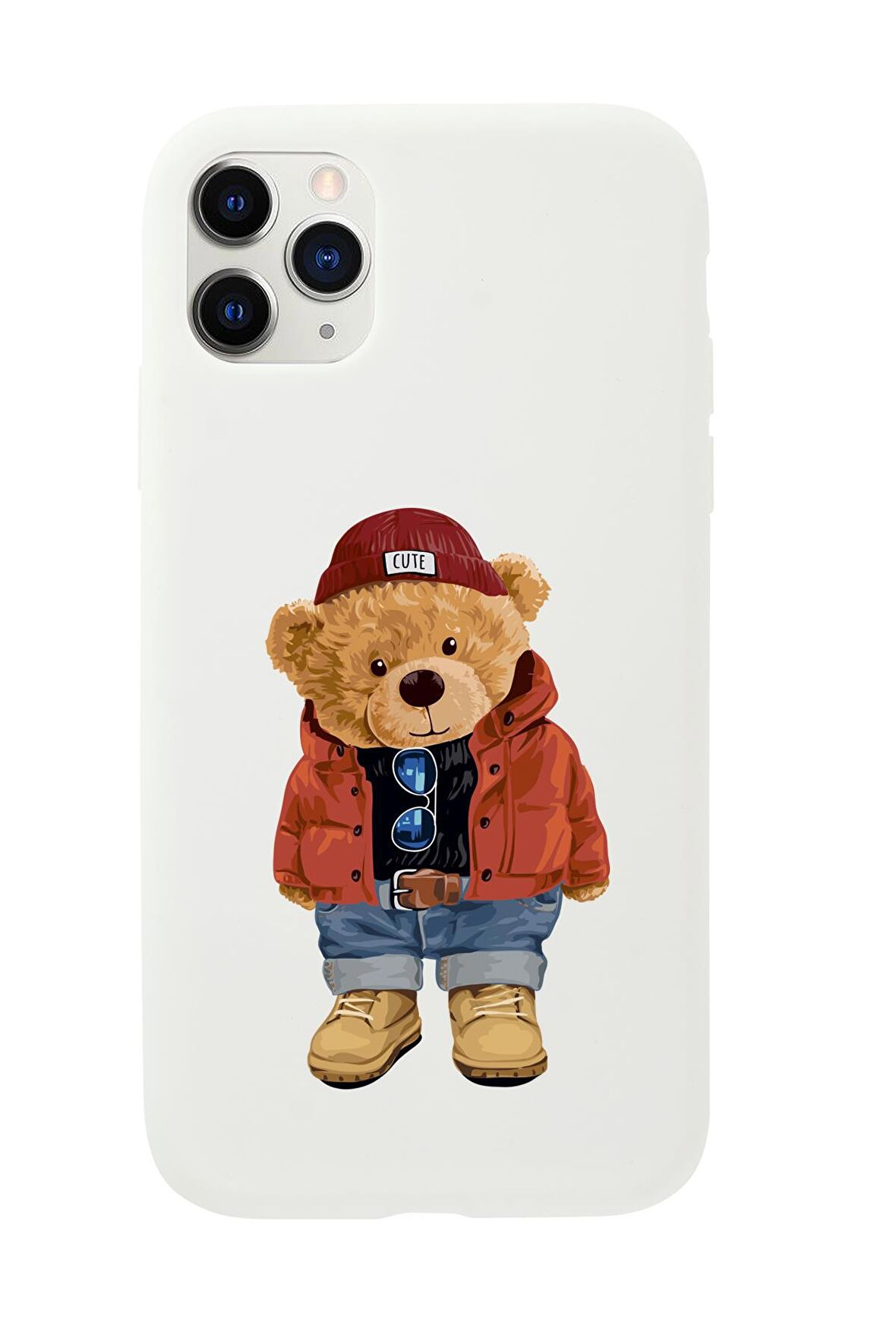 iPhone 11 Pro Max Teddy Bear Premium Silikonlu Telefon Kılıfı