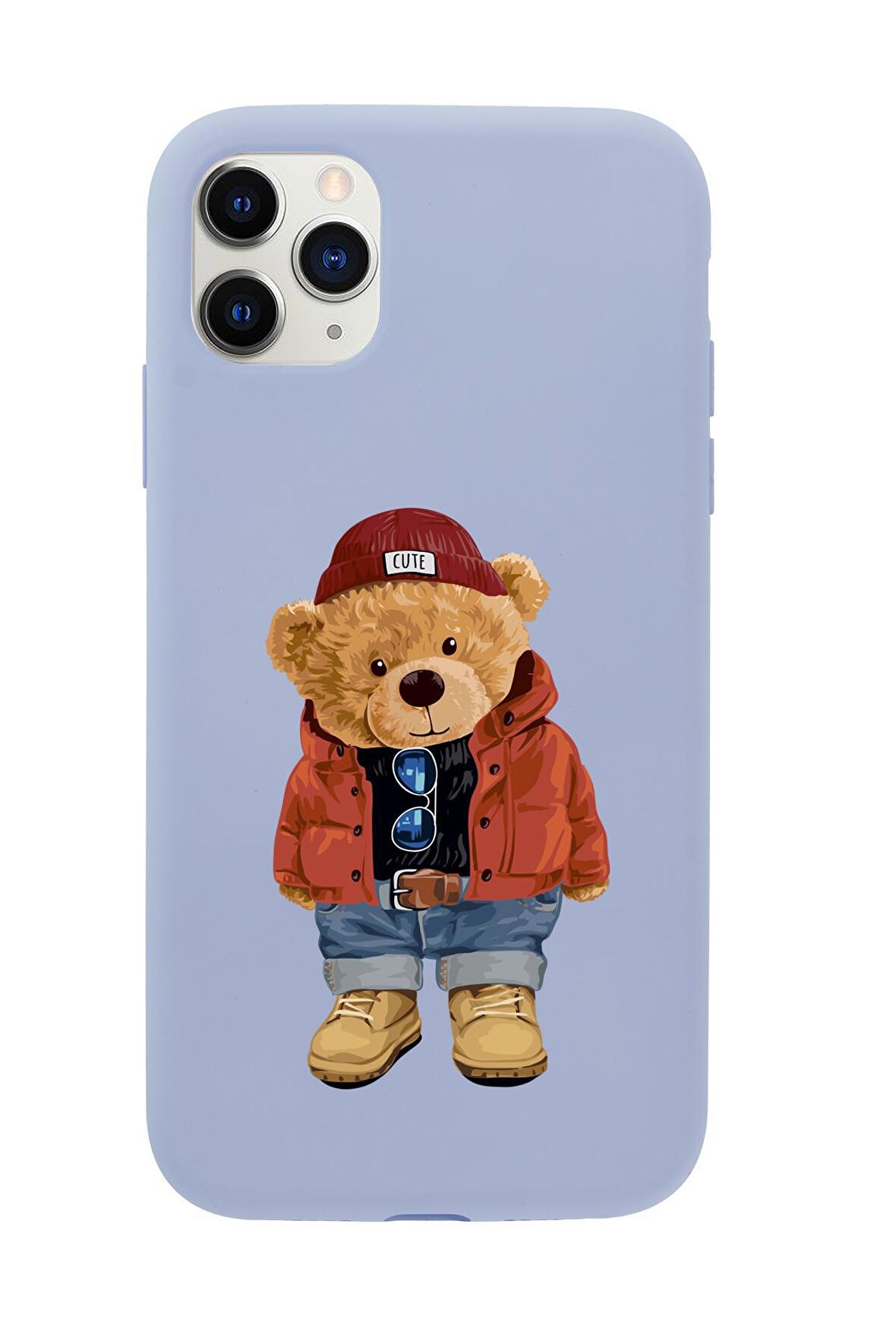 iPhone 11 Pro Max Teddy Bear Premium Silikonlu Telefon Kılıfı