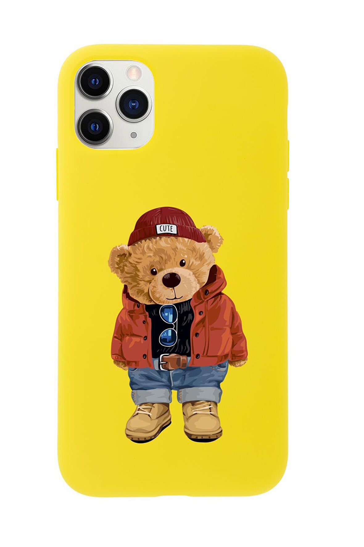 iPhone 11 Pro Max Teddy Bear Premium Silikonlu Telefon Kılıfı