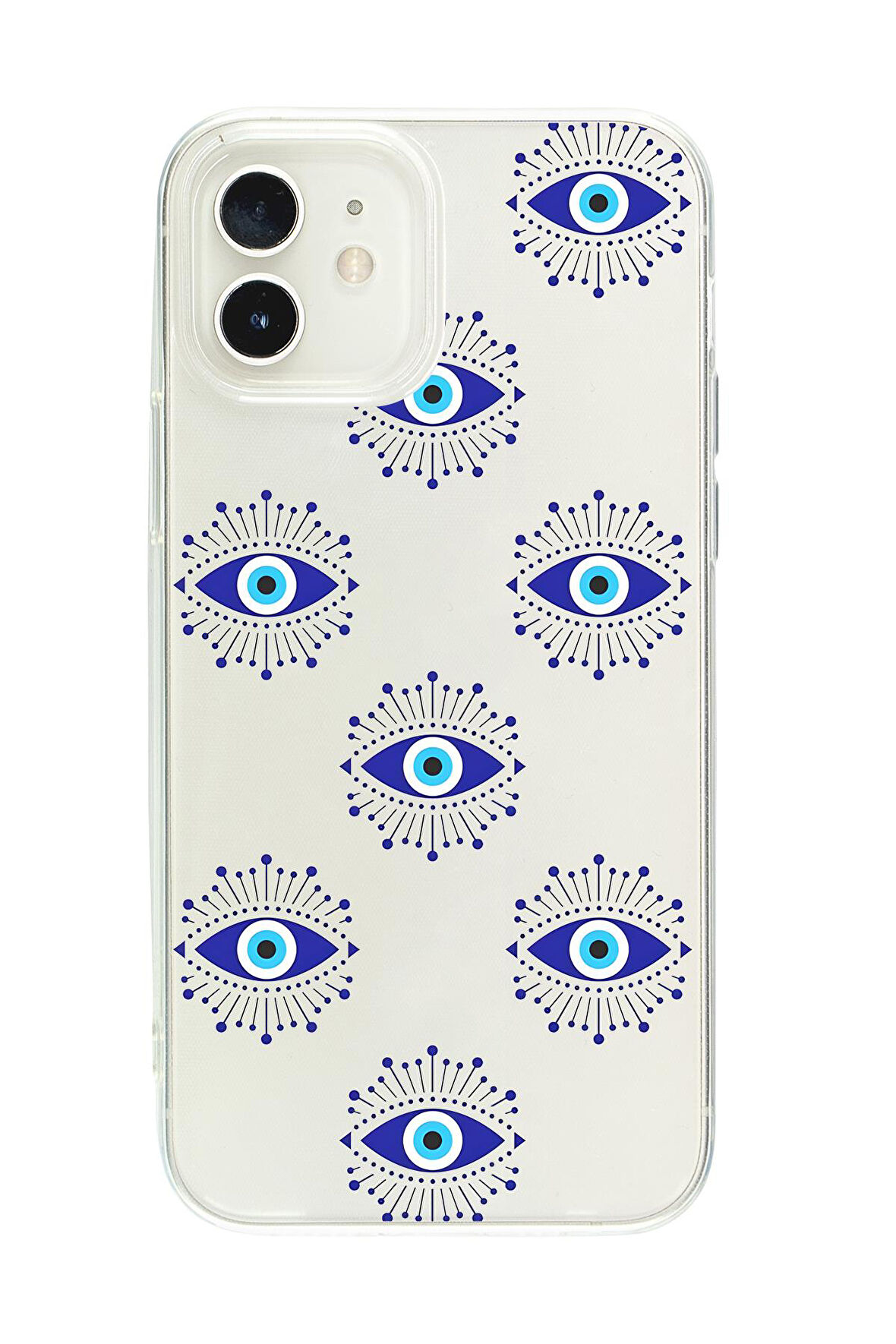 iPhone 12 Mini Uyumlu Mystic Aura Desenli Premium Şeffaf Silikon Kılıf 