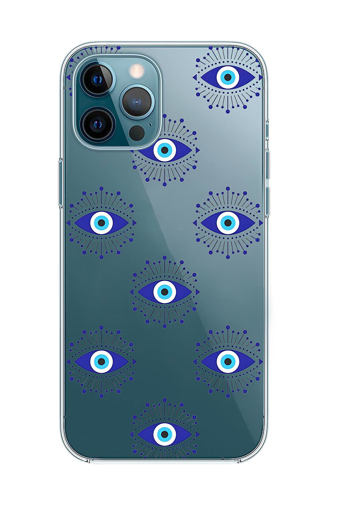 iPhone 12 Pro Uyumlu Mystic Aura Desenli Premium Şeffaf Silikon Kılıf 