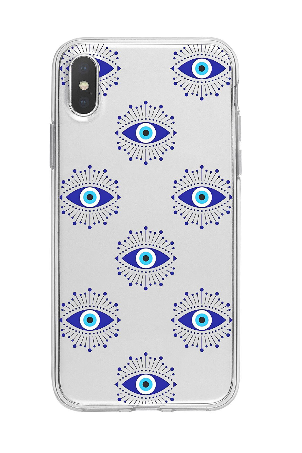 iPhone X Uyumlu Mystic Aura Desenli Premium Şeffaf Silikon Kılıf 