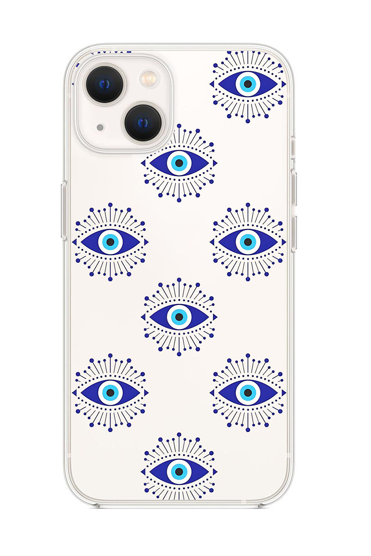 iPhone 13 Uyumlu Mystic Aura Desenli Premium Şeffaf Silikon Kılıf 