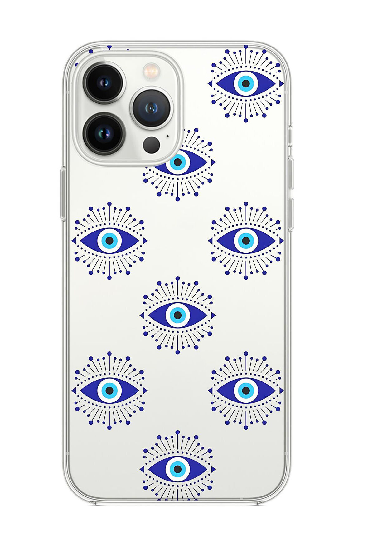 iPhone 14 Pro Uyumlu Mystic Aura Desenli Premium Şeffaf Silikon Kılıf 