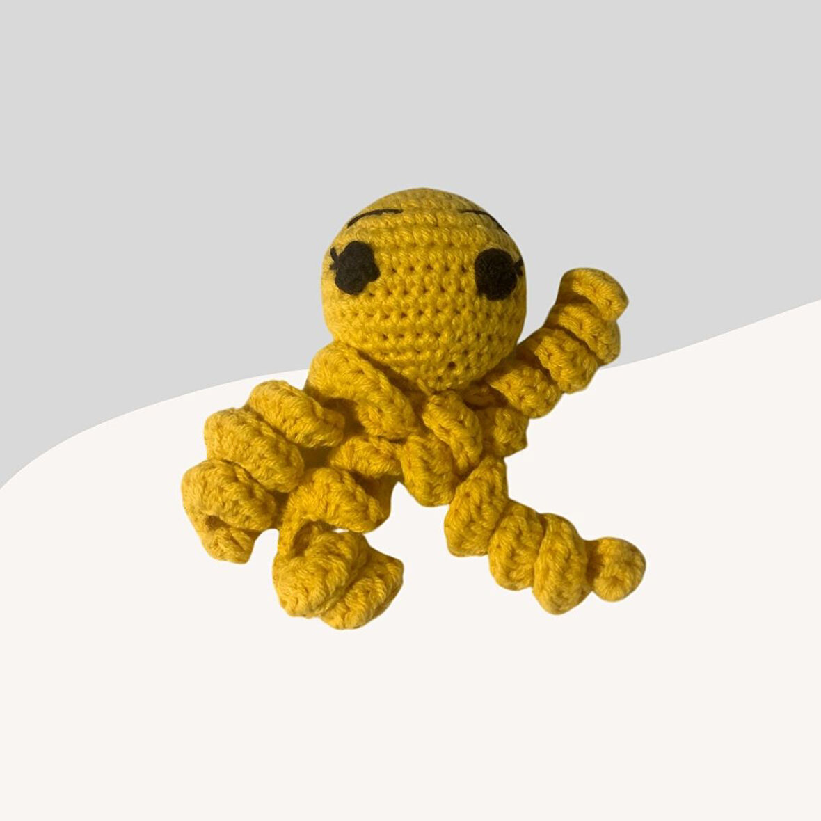 Çıngıraklı Kedi Top Oyuncağı Ahtopot 5 Cm Sarı