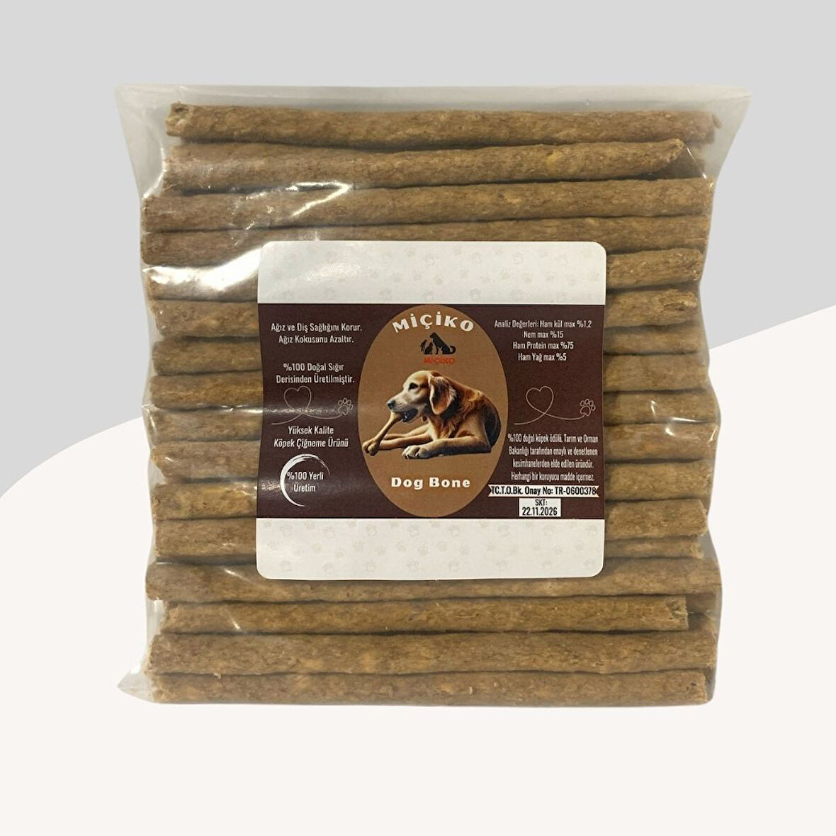 Bal Kabaklı ve Havuçlu Munchy Çubuk Köpek Ödül 12Cm 6-7Gr 50'li