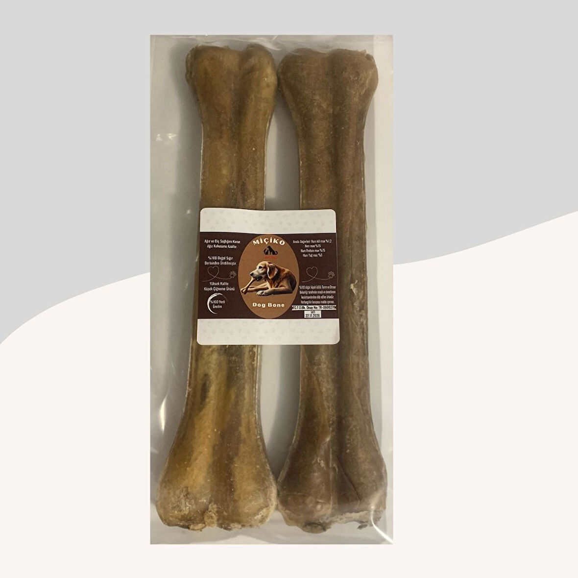 27 Cm Naturel Press Çiğneme Kemiği 2Li Paket