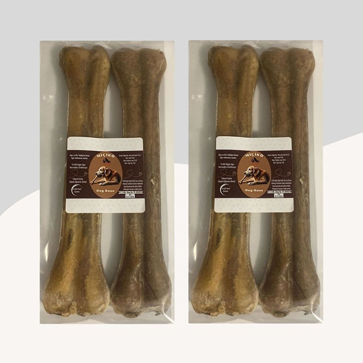 27 Cm Naturel Press Çiğneme Kemiği 2 Paket (4 Adet)