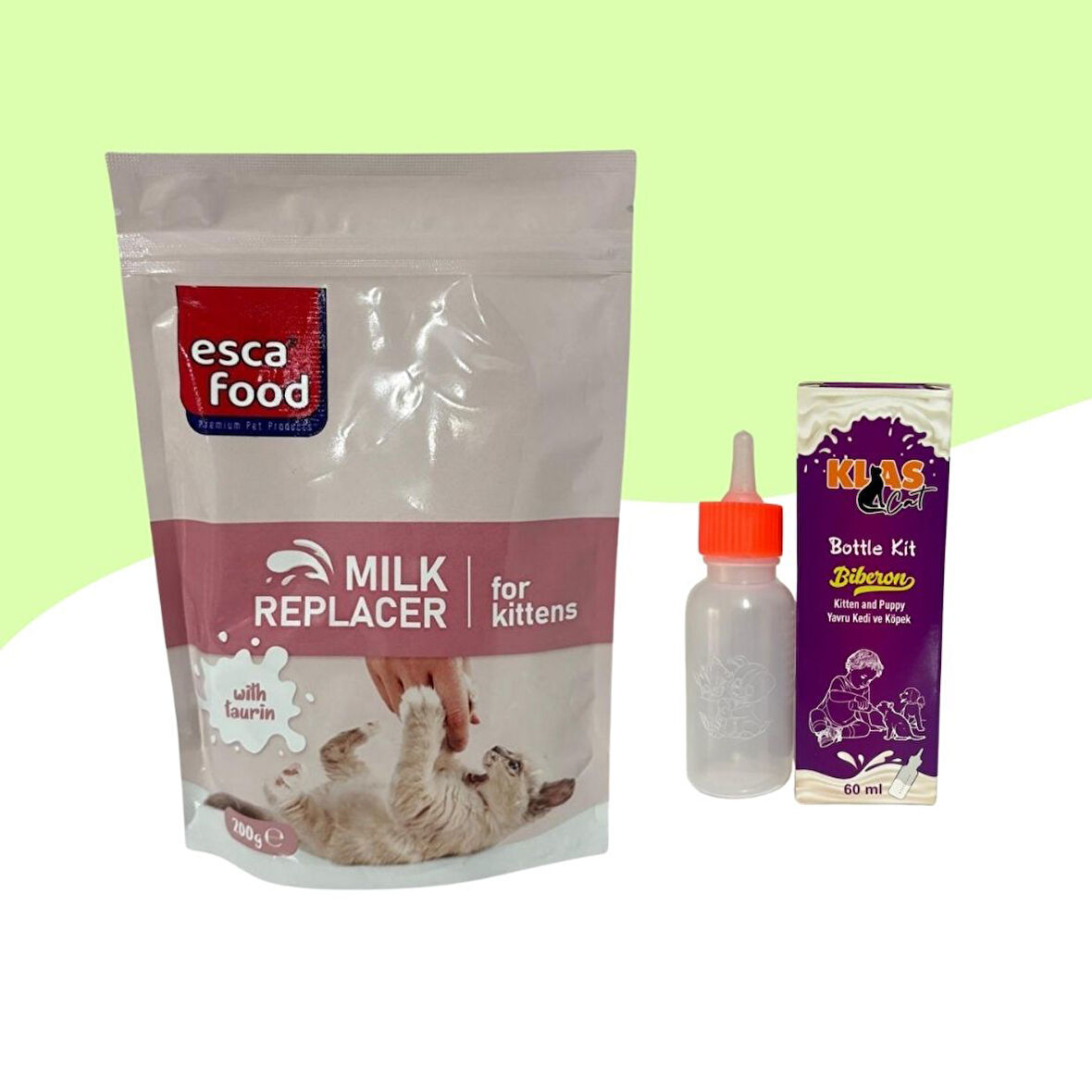 Yavru Kediler İçin Süt Tozu 200Gr + 60ML Biberon