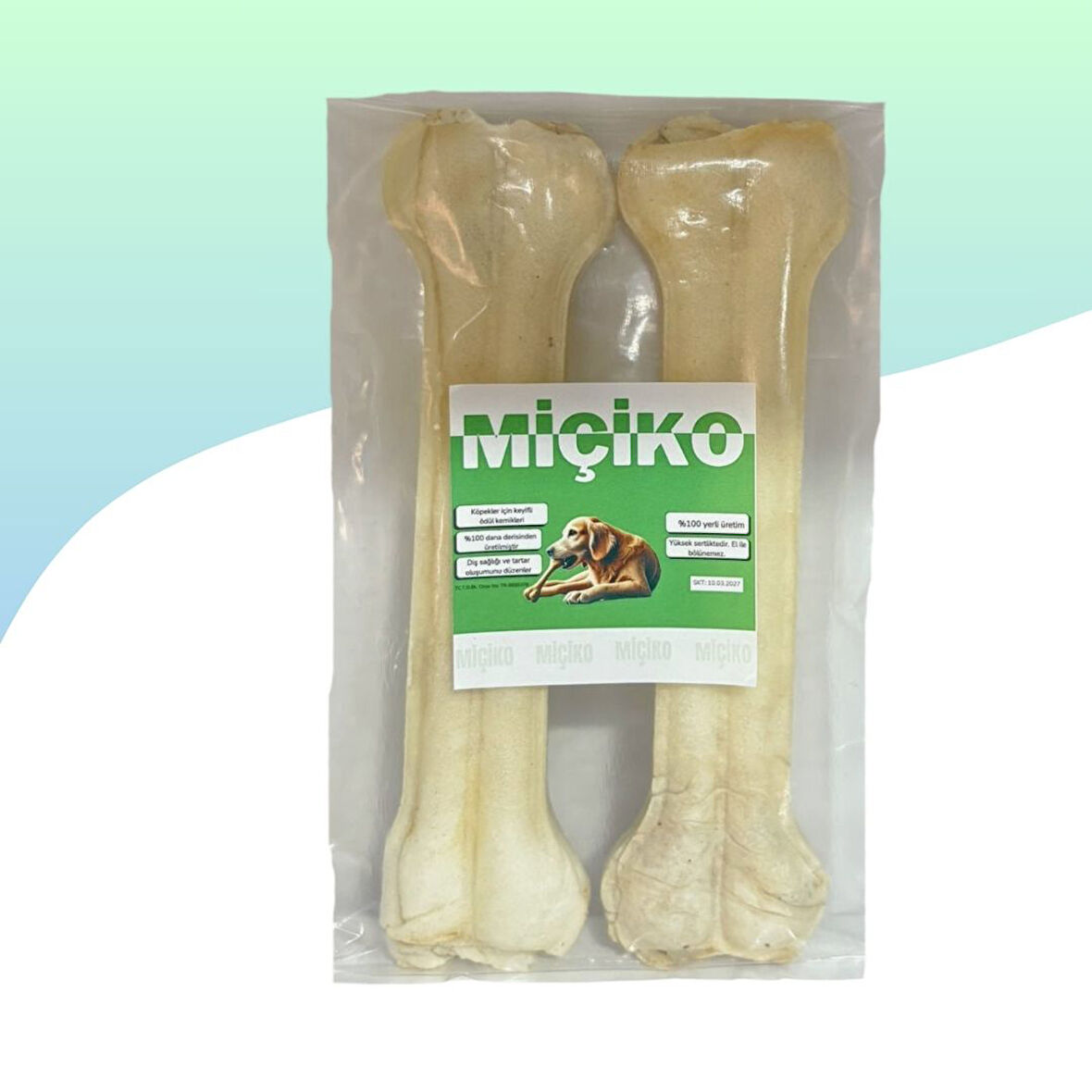 22 Cm Sütlü Press Köpek Ödül Çiğneme Kemiği 2 Adet