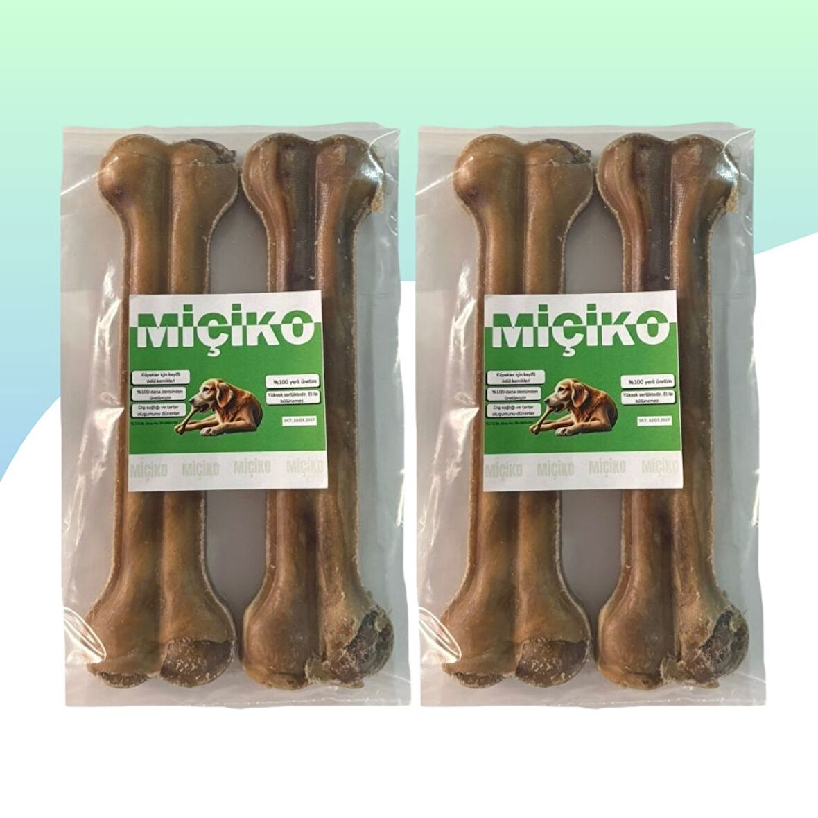 22Cm Naturel Press Ödül Çiğneme Kemiği 2 x 2Li Paket (4 Adet)