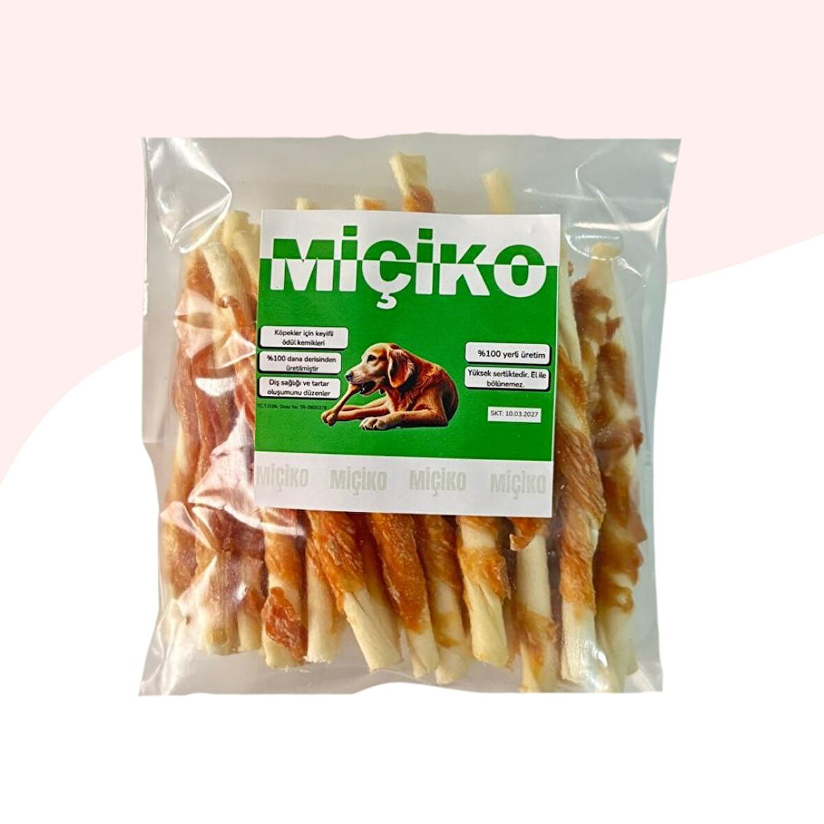 Tavuk Sarma Burgu Çubuk Köpek Ödül Kemiği 45Li Paket