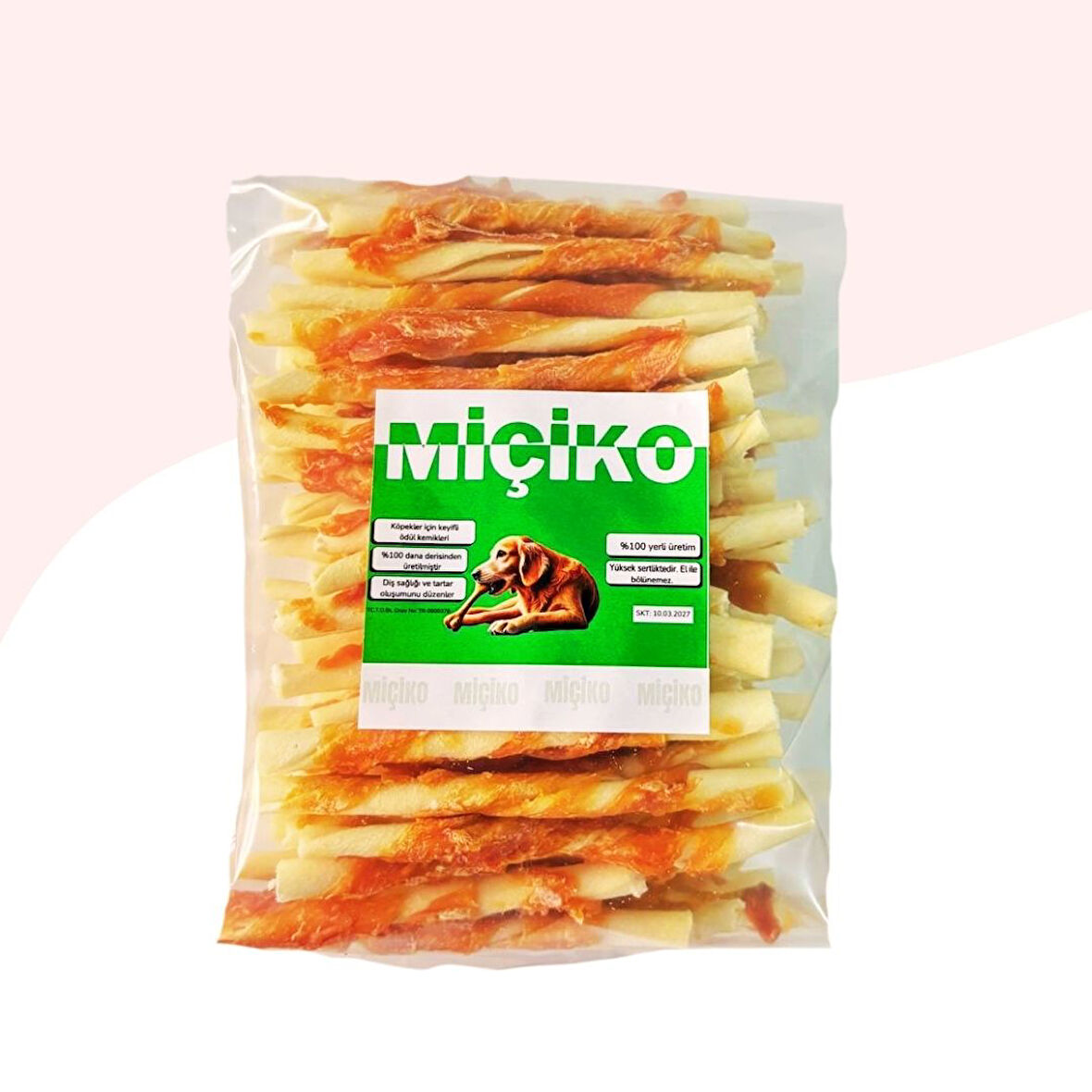 Tavuk Sarma Burgu Çubuk Köpek Ödül Kemiği 75Li Paket