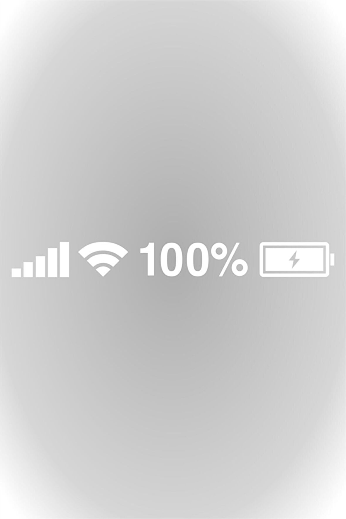 Batarya Pil Wifi Icon Oto Cam Sticker Beyaz 25*3 Cm