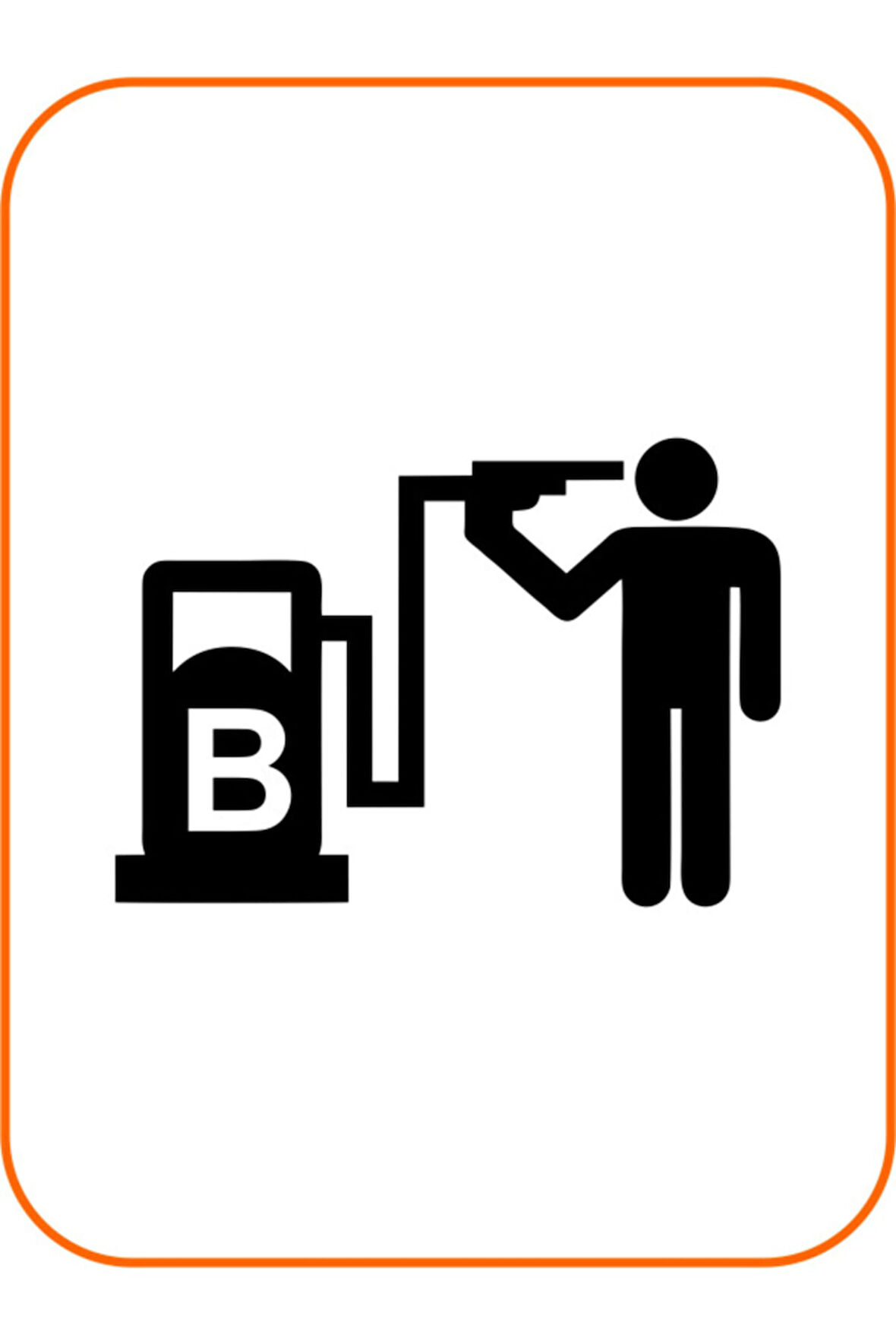 Oto Yakıt Depo Yakıt Kapağı Sticker Siyah 14*10 Cm