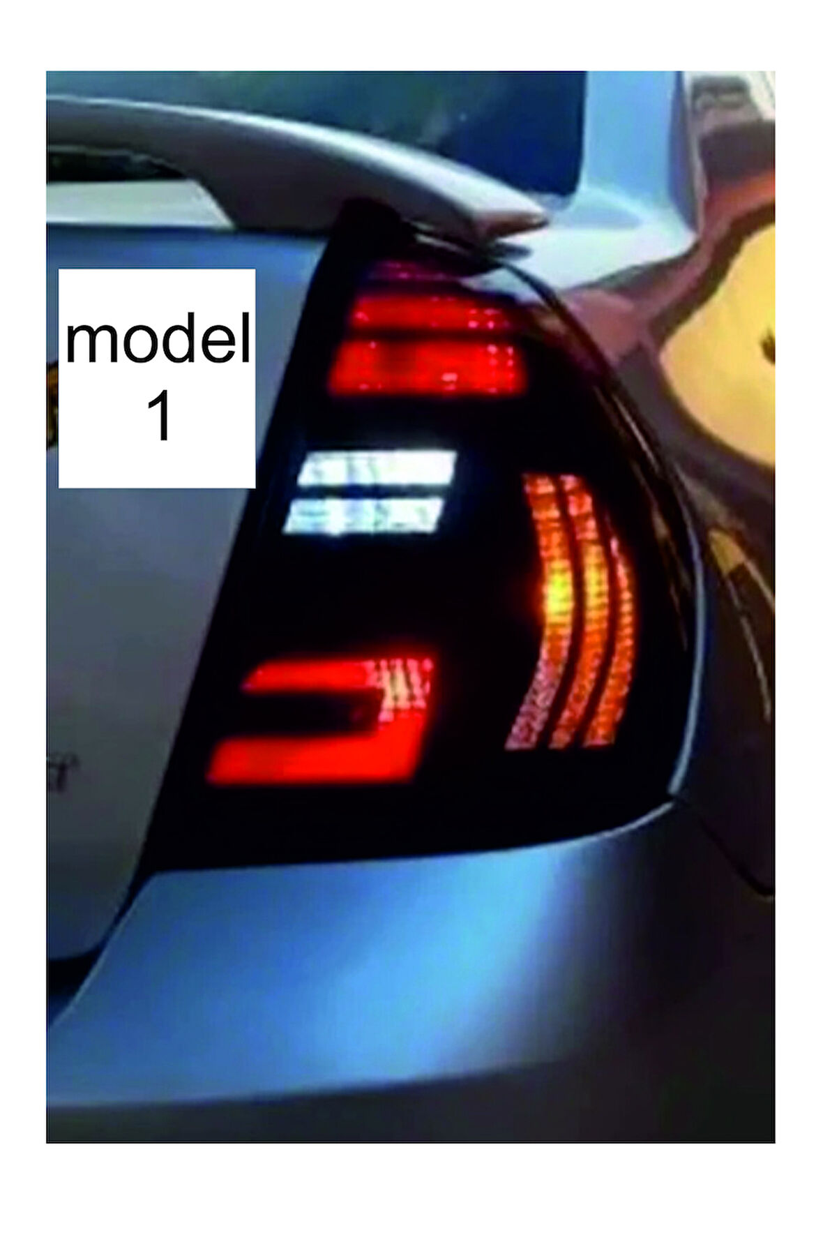 Clio 2 Sedan İçin Uyumlu Aksesuar Led Görünümlü Stop Farı Kaplama Model 1