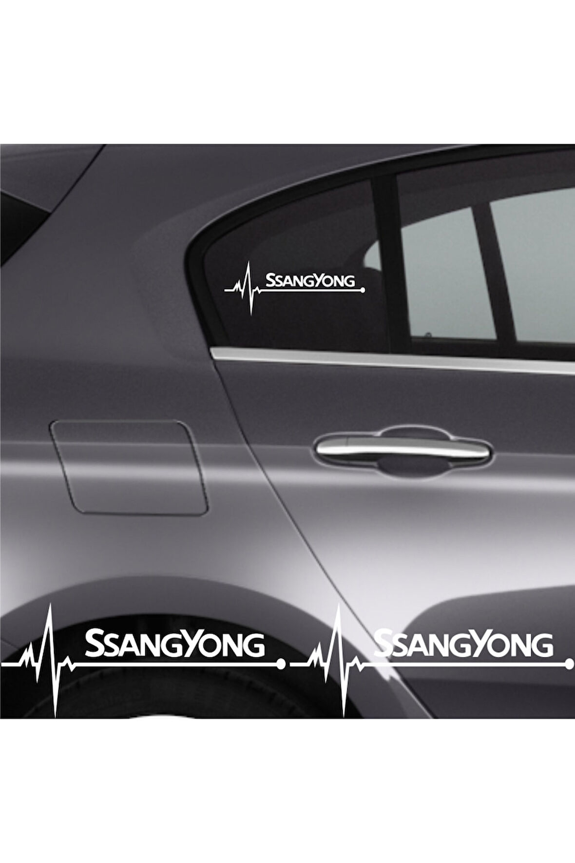 Ssangyong Actyon İçin Uyumlu Aksesuar Oto Ritim Sticker 2 Adet 20*9 Cm
