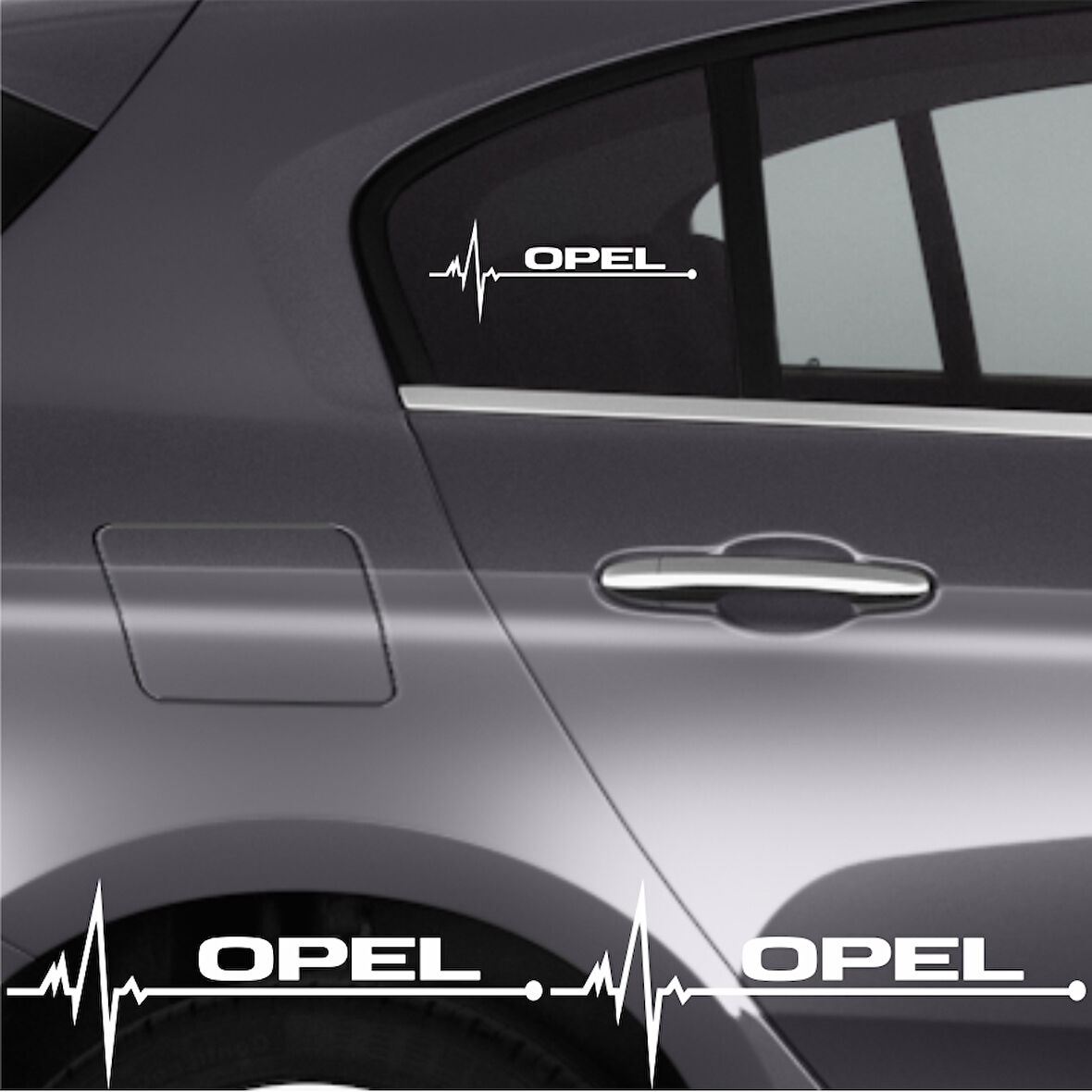 Opel Vectra İçin Uyumlu Aksesuar Oto Ritim Sticker 2 Adet 20*9 Cm