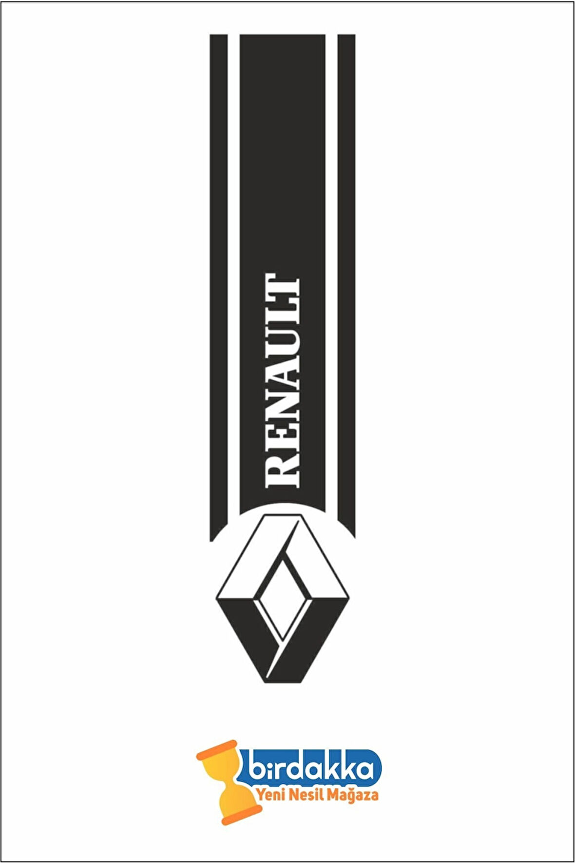 Renault İçin Uyumlu Aksesuar Kaput Sticker Siyah