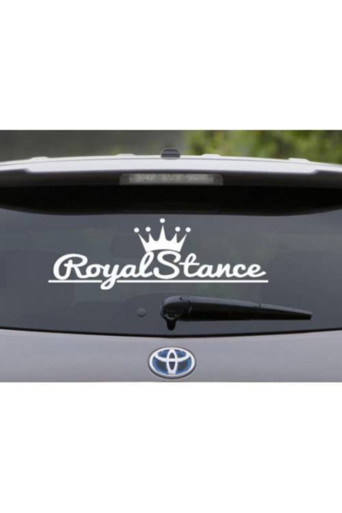 Royal Stance Oto Sticker Beyaz