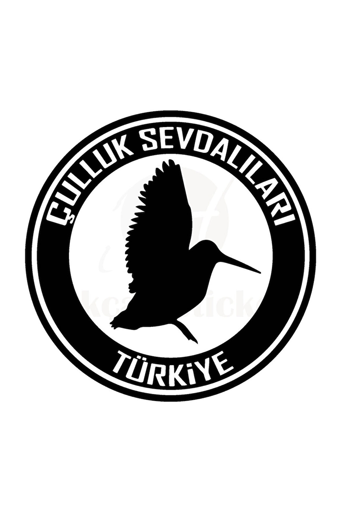 Çulluk Sevdalıları Oto Sticker Siyah 20*20 Cm
