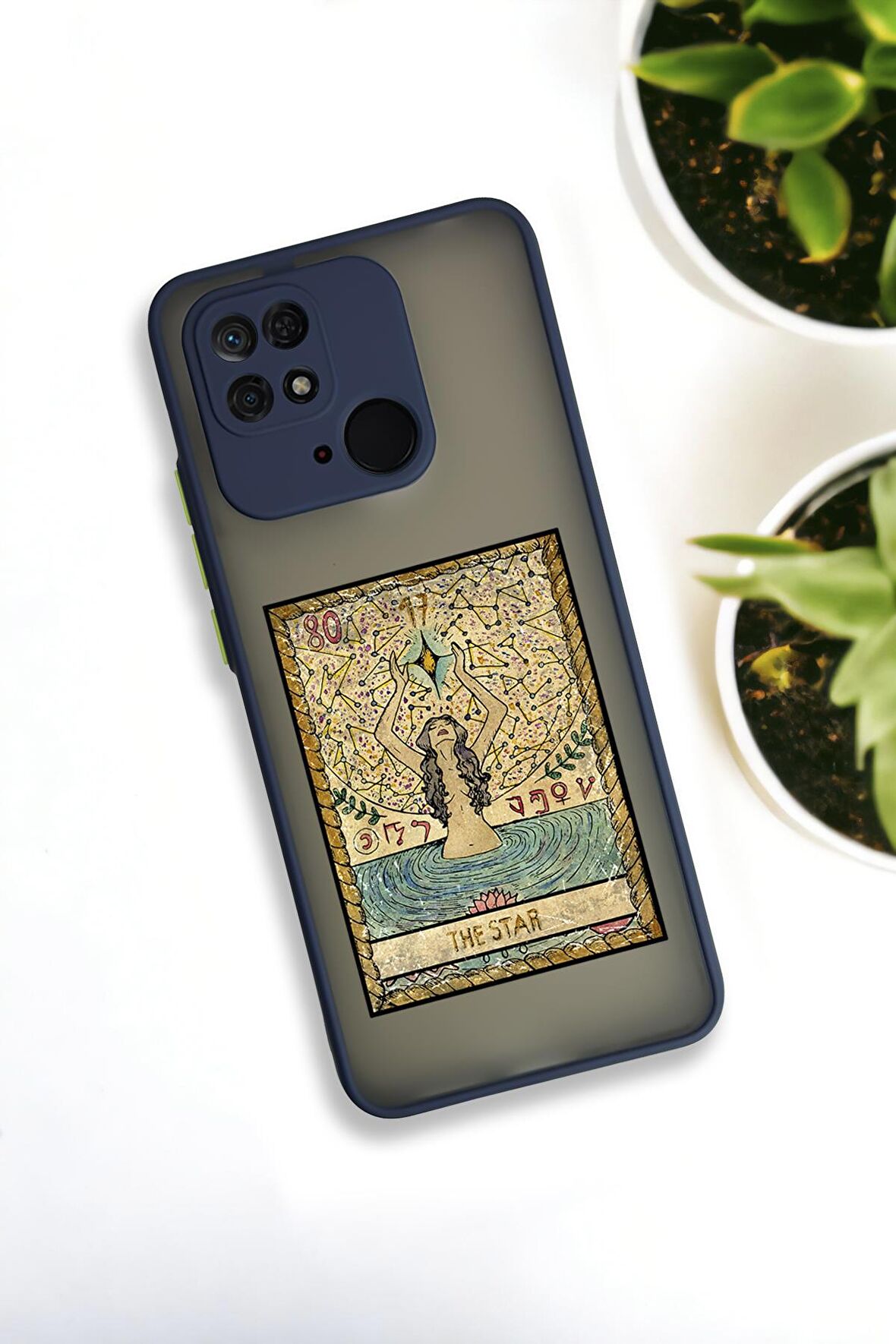 Xiaomi Redmi 10C Uyumlu The Star Desenli Buzlu Şeffaf Lüx Telefon Kılıfı