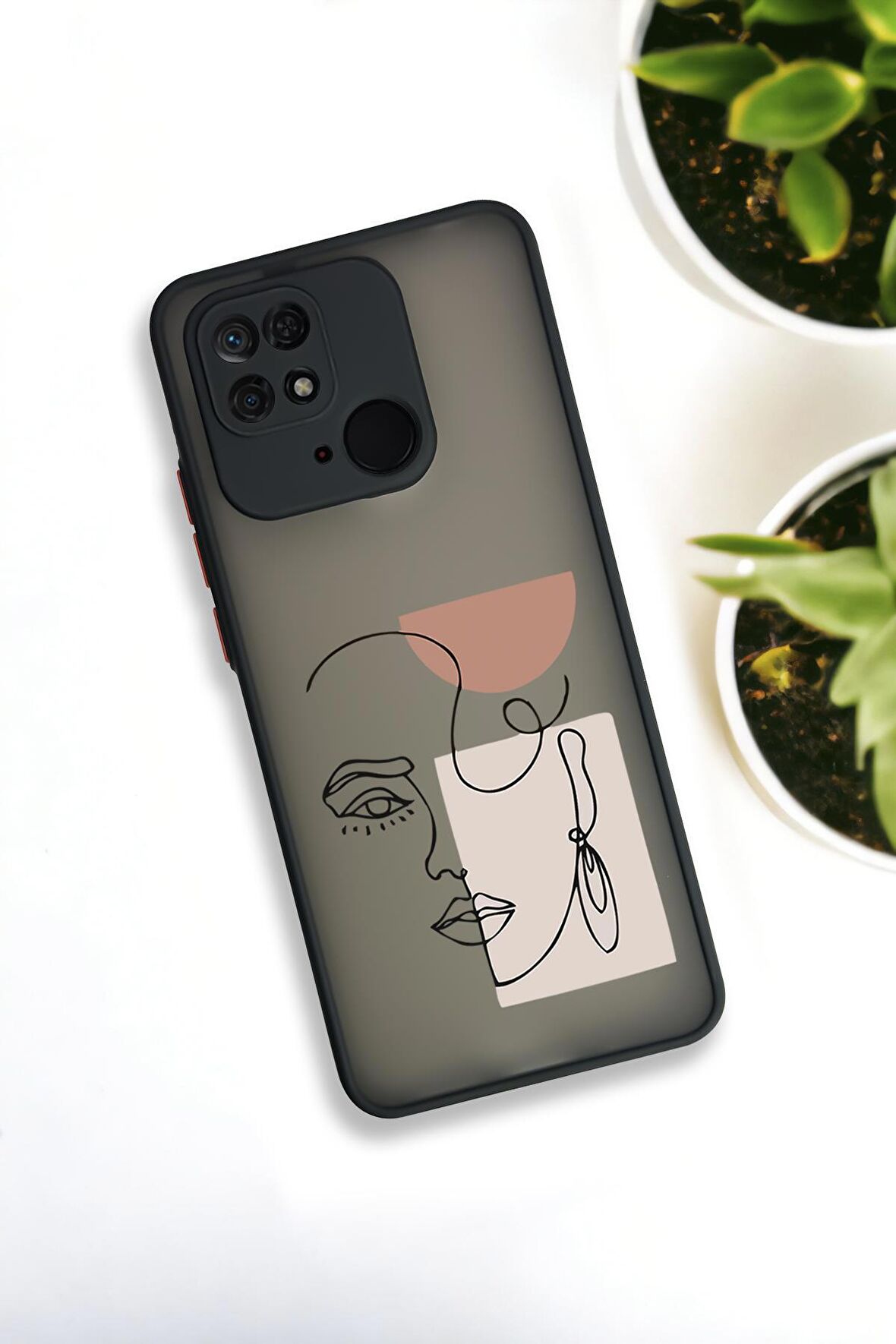 Xiaomi Redmi 10C Uyumlu Women Art Desenli Buzlu Şeffaf Lüx Telefon Kılıfı