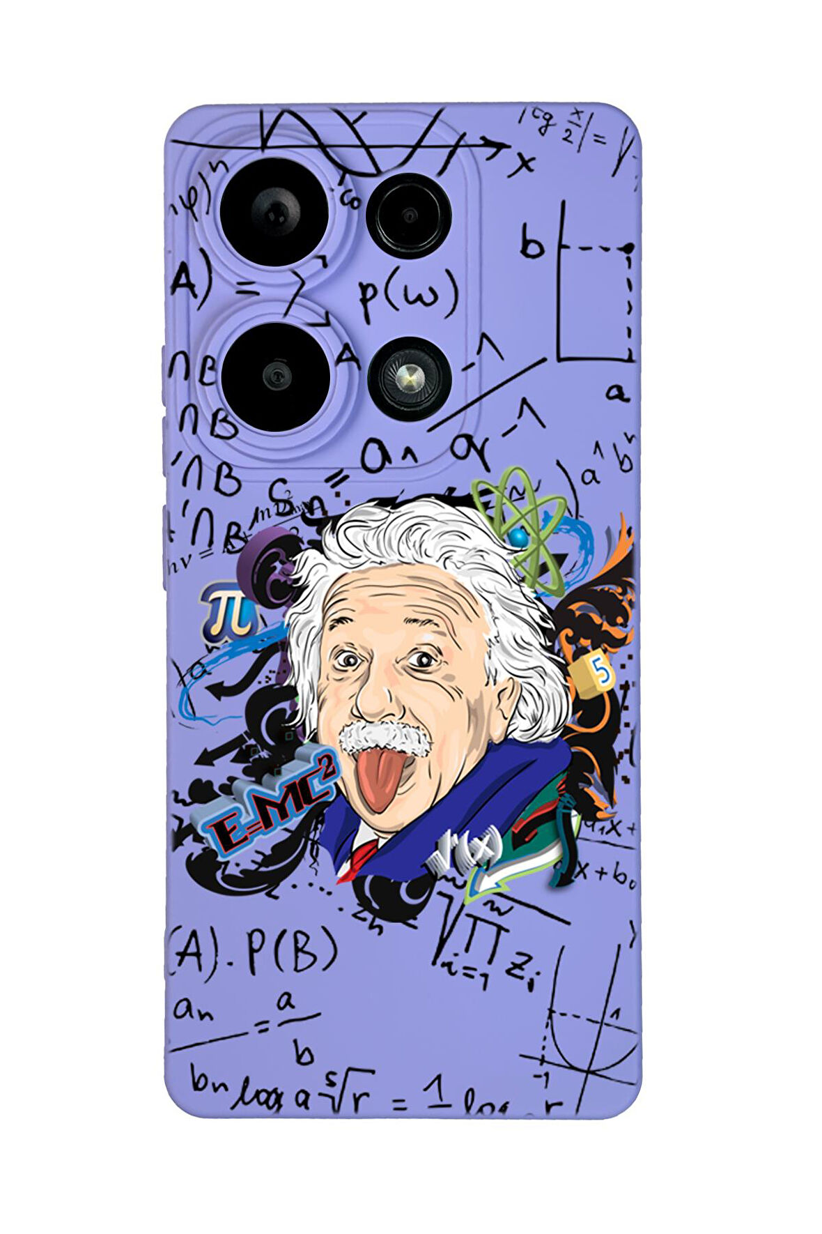 Xiaomi Redmi Note 13 Pro 4G Uyumlu Einstein Desenli Premium Silikonlu Lansman Telefon Kılıfı