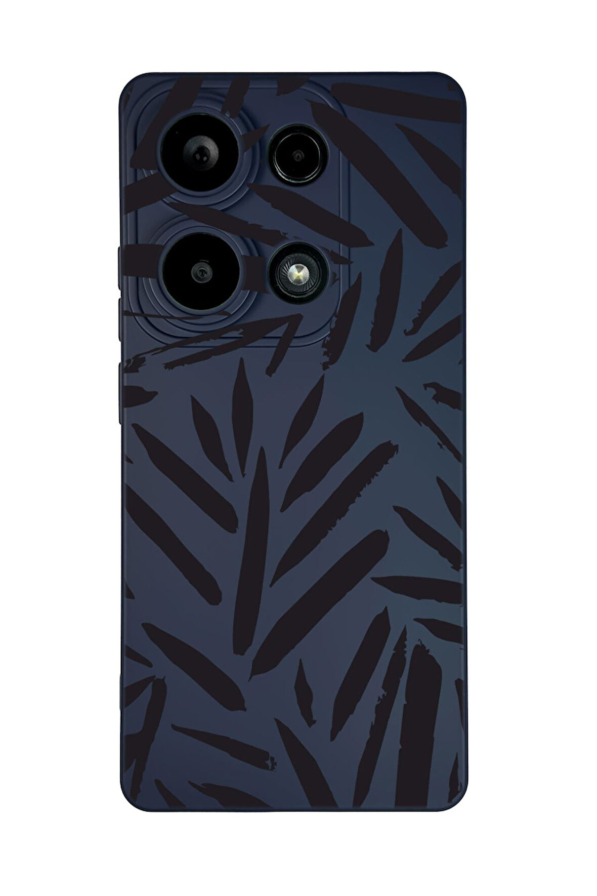 Xiaomi Redmi Note 13 Pro 4G Uyumlu Fırça Darbeleri Desenli Premium Silikonlu Lansman Telefon Kılıfı