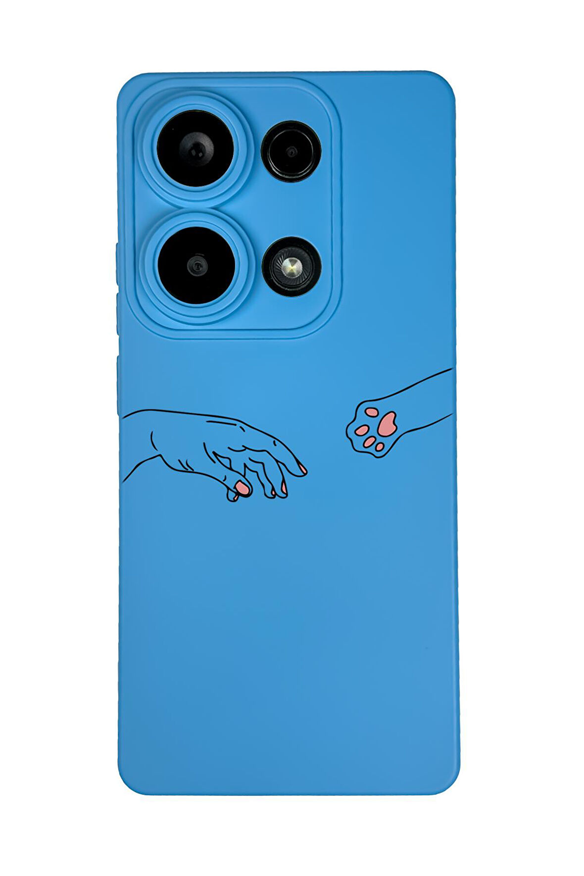 Xiaomi Redmi Note 13 Pro 4G Uyumlu Hand and Paw Desenli Premium Silikonlu Lansman Telefon Kılıfı