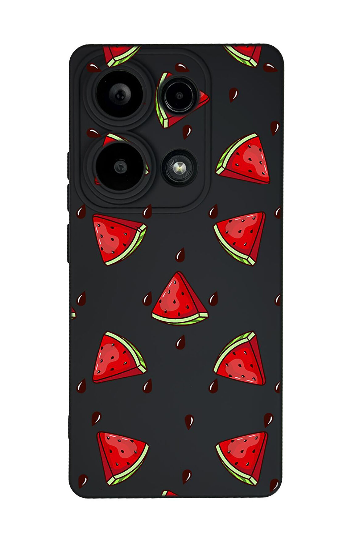 Xiaomi Redmi Note 13 Pro 4G Uyumlu Karpuz Dilimleri Desenli Premium Silikonlu Lansman Telefon Kılıfı