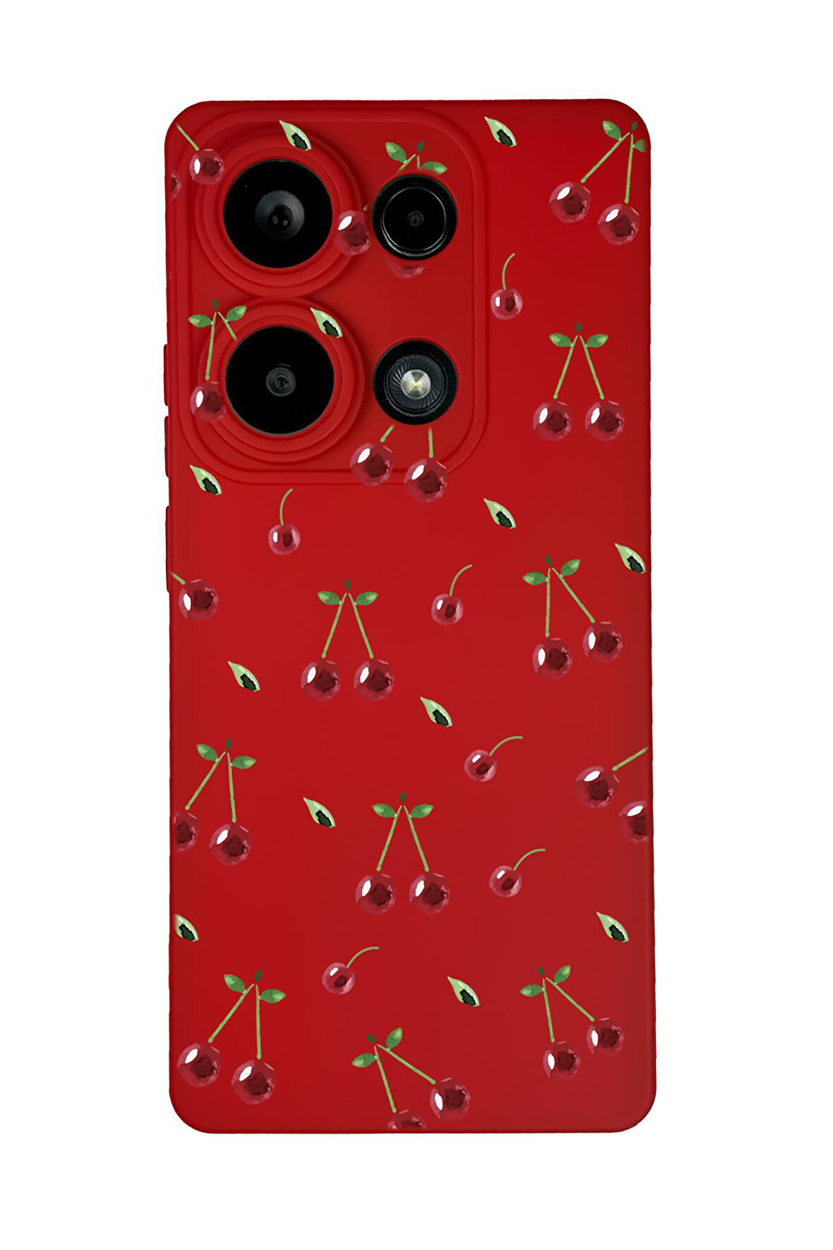 Xiaomi Redmi Note 13 Pro 4G Uyumlu Kiraz Desenli Premium Silikonlu Lansman Telefon Kılıfı