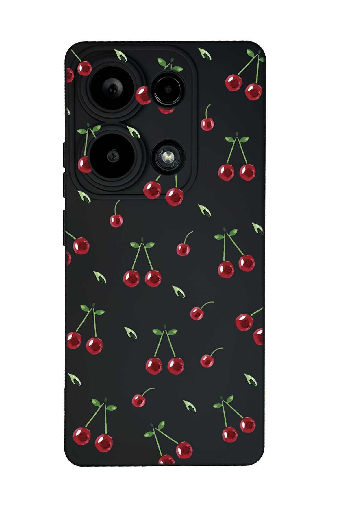 Xiaomi Redmi Note 13 Pro 4G Uyumlu Kiraz Desenli Premium Silikonlu Lansman Telefon Kılıfı