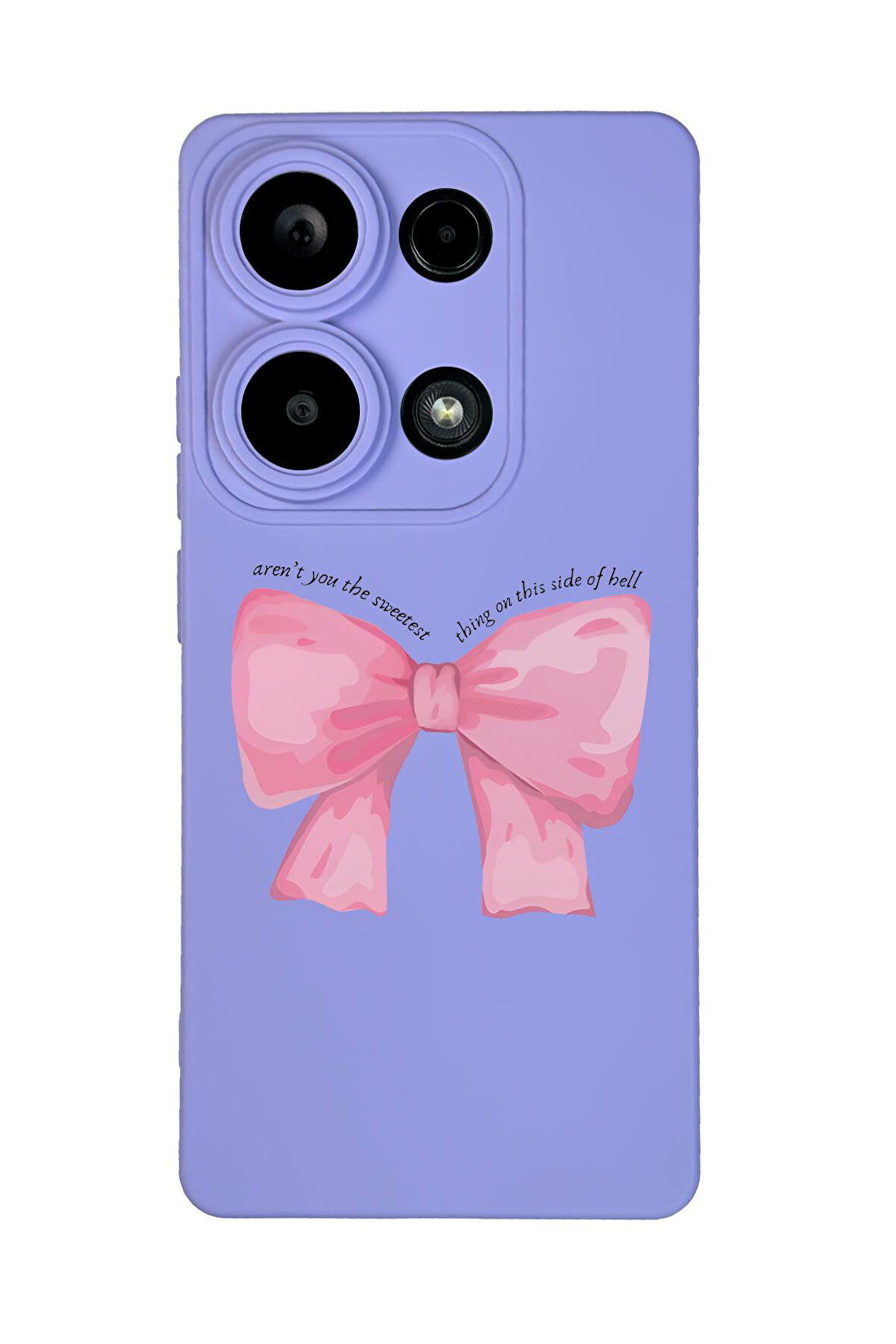 Xiaomi Redmi Note 13 Pro 4G Uyumlu Pembe Kurdele Desenli Premium Silikonlu Lansman Telefon Kılıfı