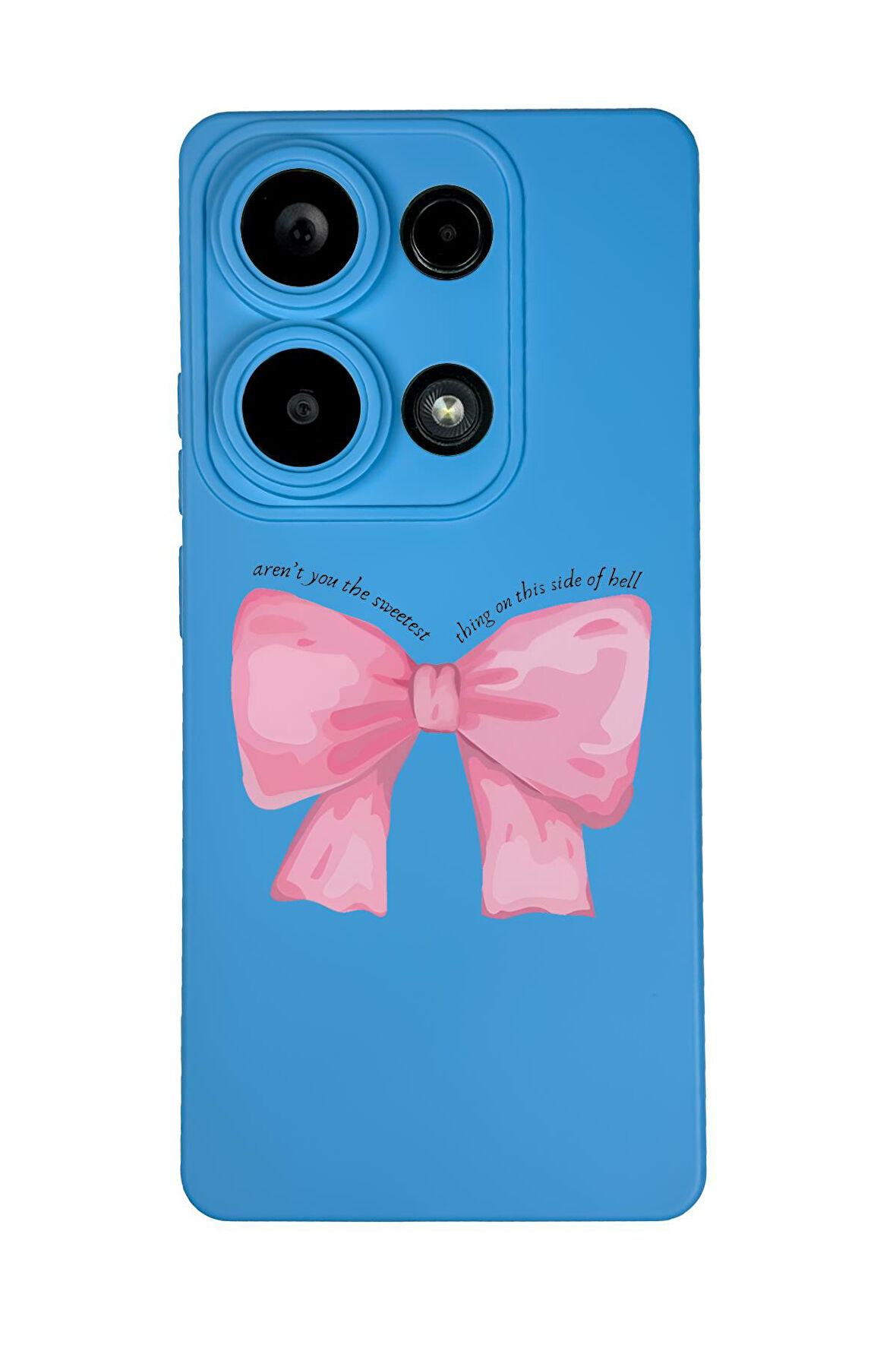 Xiaomi Redmi Note 13 Pro 4G Uyumlu Pembe Kurdele Desenli Premium Silikonlu Lansman Telefon Kılıfı