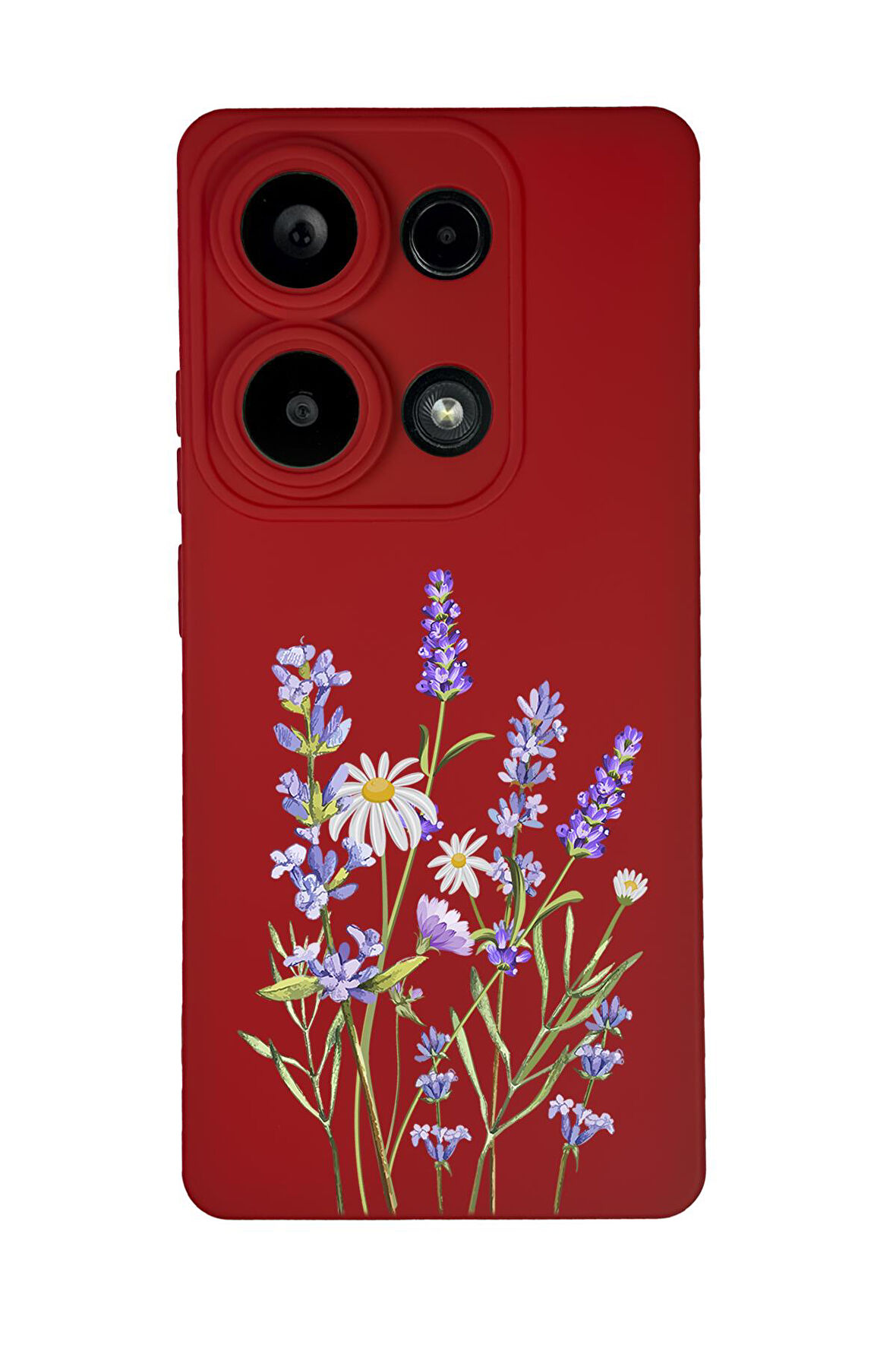 Xiaomi Redmi Note 13 Pro 4G Uyumlu Lavender Desenli Premium Silikonlu Lansman Telefon Kılıfı