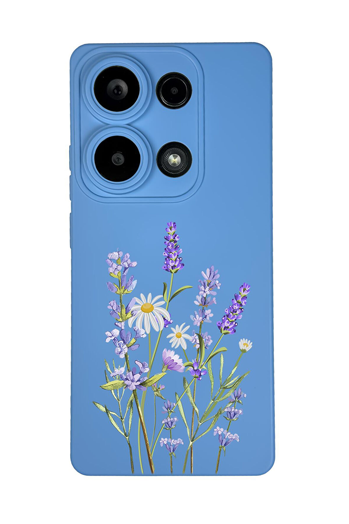Xiaomi Redmi Note 13 Pro 4G Uyumlu Lavender Desenli Premium Silikonlu Lansman Telefon Kılıfı