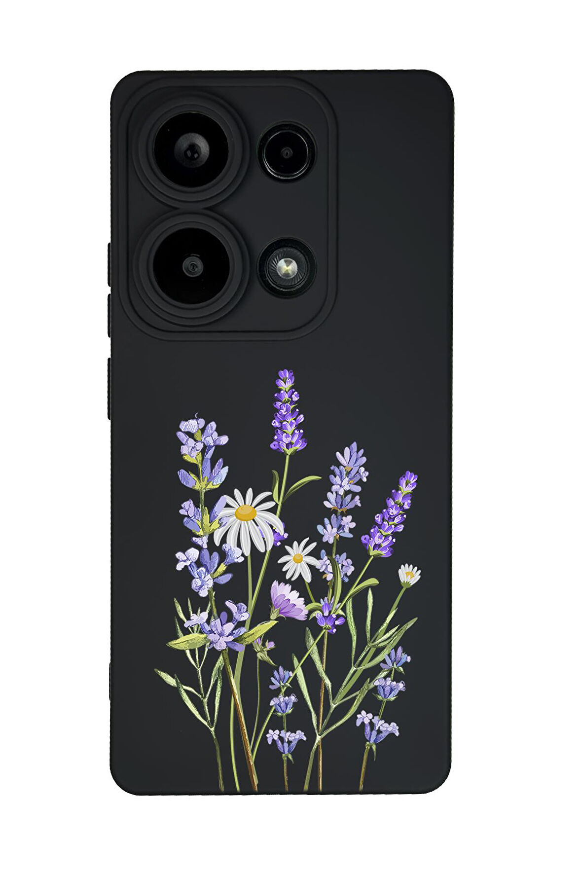 Xiaomi Redmi Note 13 Pro 4G Uyumlu Lavender Desenli Premium Silikonlu Lansman Telefon Kılıfı