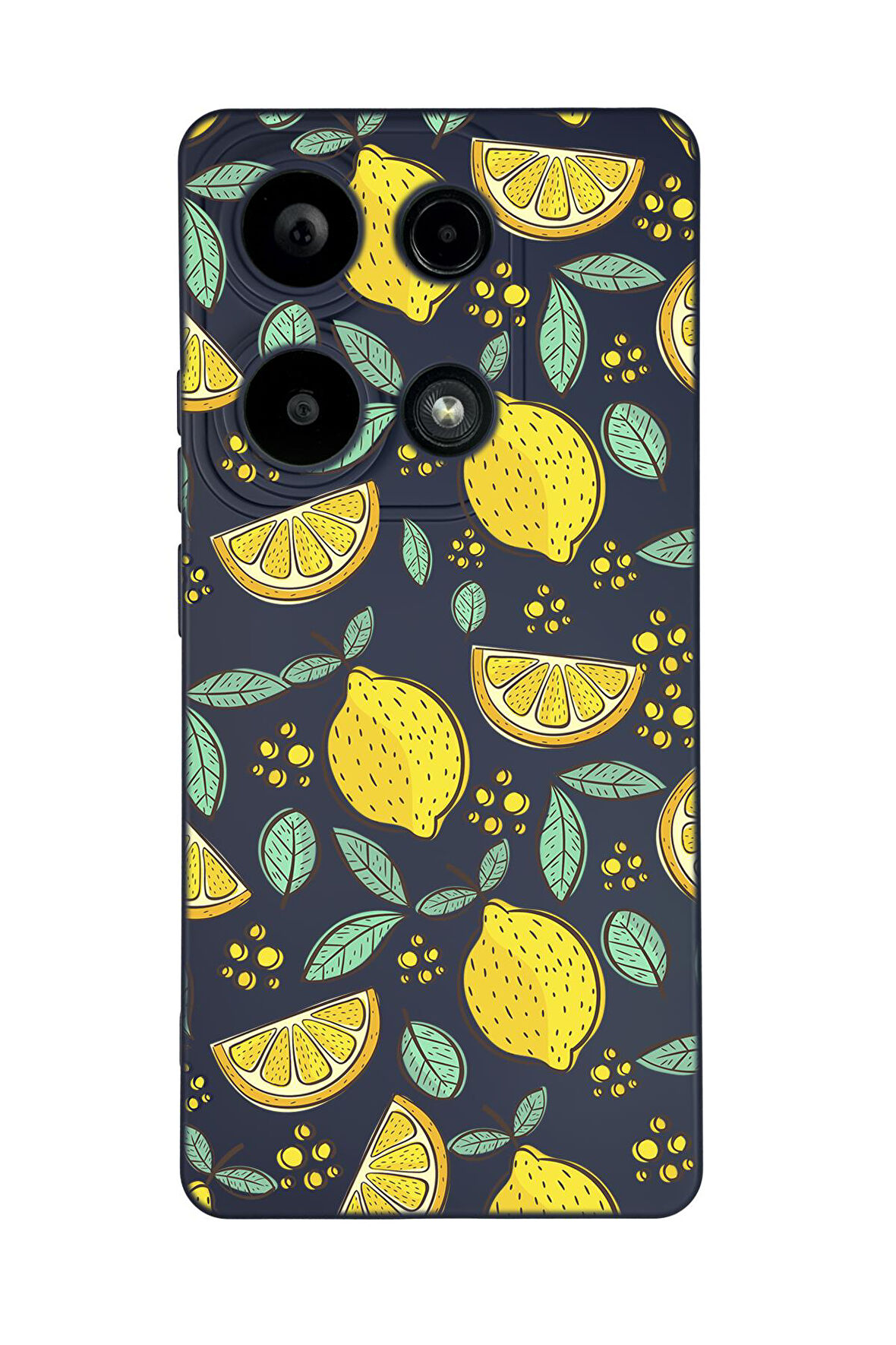 Xiaomi Redmi Note 13 Pro 4G Uyumlu Limon Desenli Premium Silikonlu Lansman Telefon Kılıfı