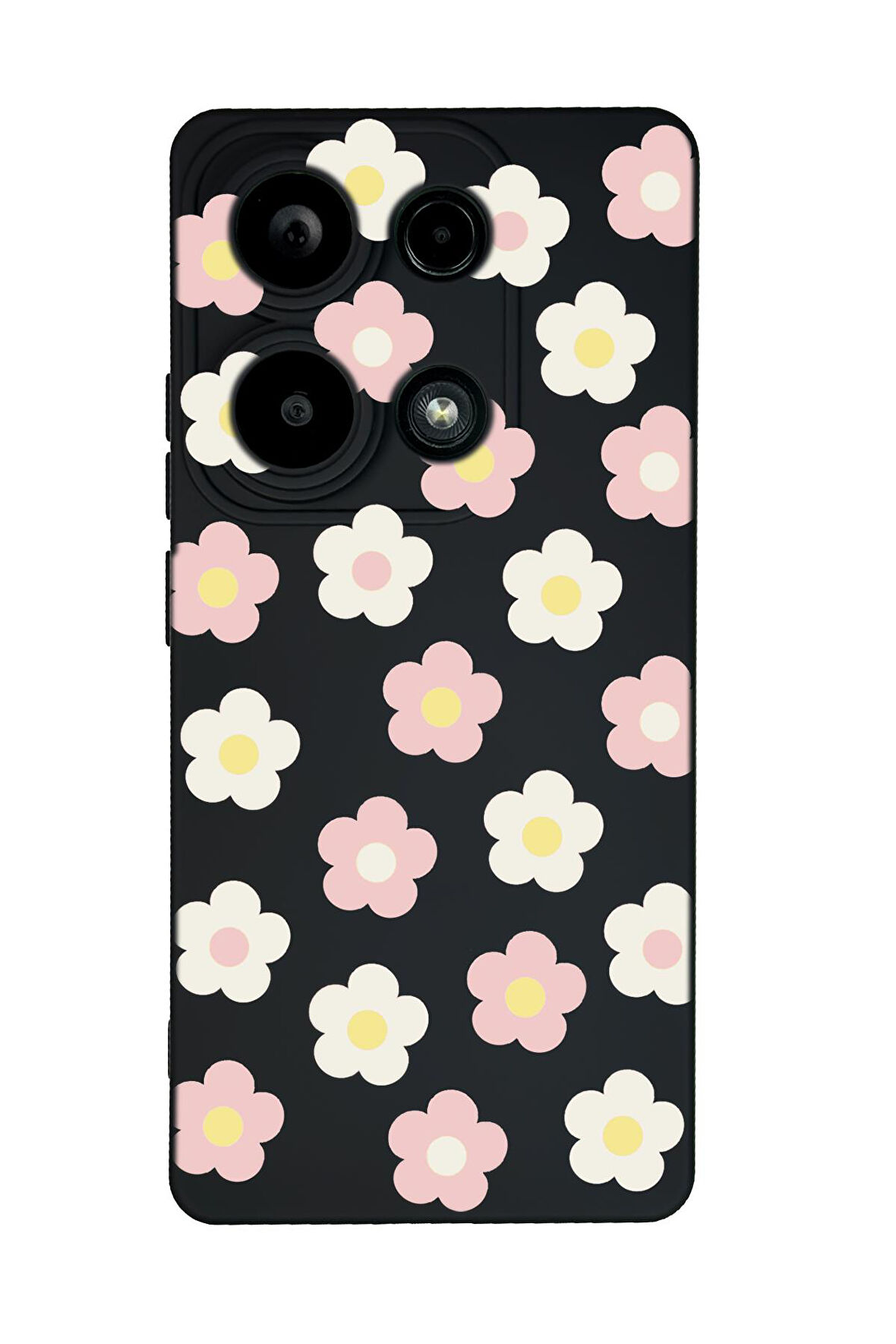 Xiaomi Redmi Note 13 Pro 4G Uyumlu Minik Çiçekler Desenli Premium Silikonlu Lansman Telefon Kılıfı