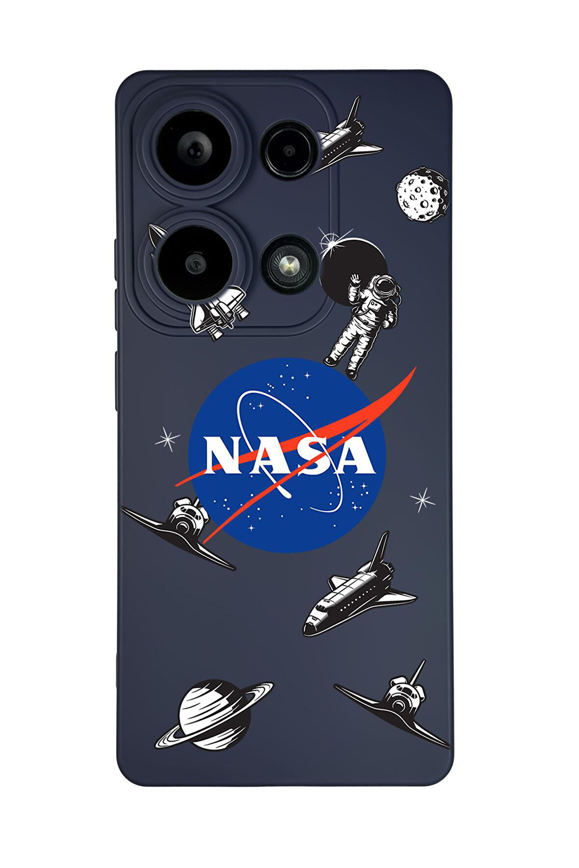 Xiaomi Redmi Note 13 Pro 4G Uyumlu Nasa Desenli Premium Silikonlu Lansman Telefon Kılıfı