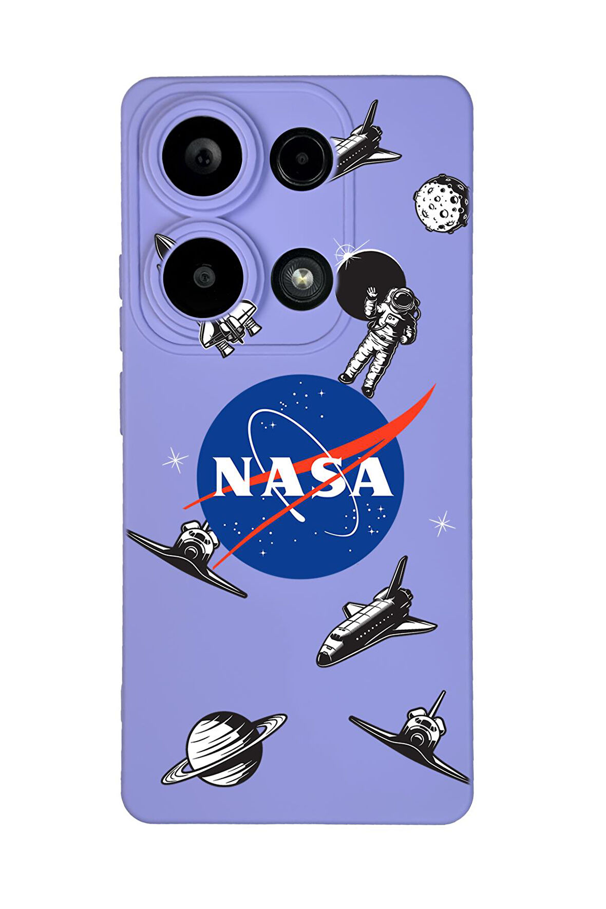Xiaomi Redmi Note 13 Pro 4G Uyumlu Nasa Desenli Premium Silikonlu Lansman Telefon Kılıfı
