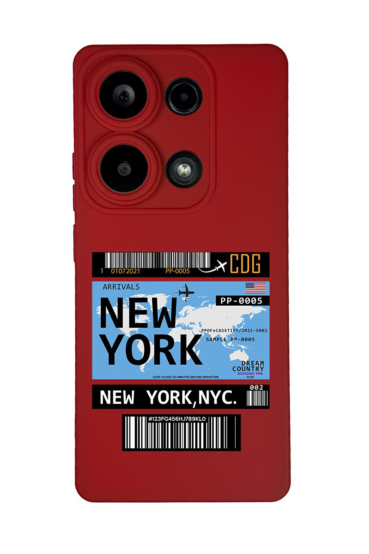 Xiaomi Redmi Note 13 Pro 4G Uyumlu New York Ticket Desenli Premium Silikonlu Lansman Telefon Kılıfı