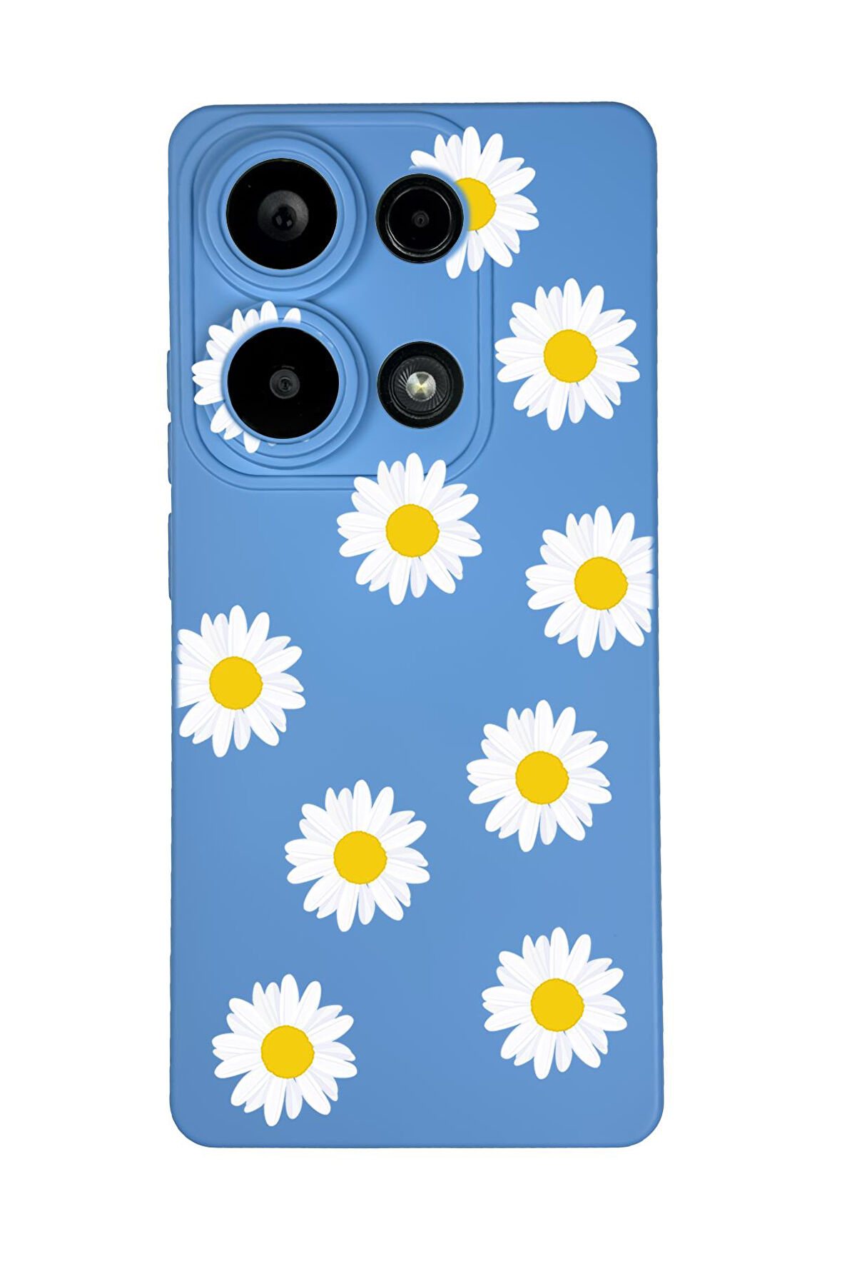 Xiaomi Redmi Note 13 Pro 4G Uyumlu Bahar Papatyaları Desenli Premium Silikonlu Lansman Telefon Kılıfı