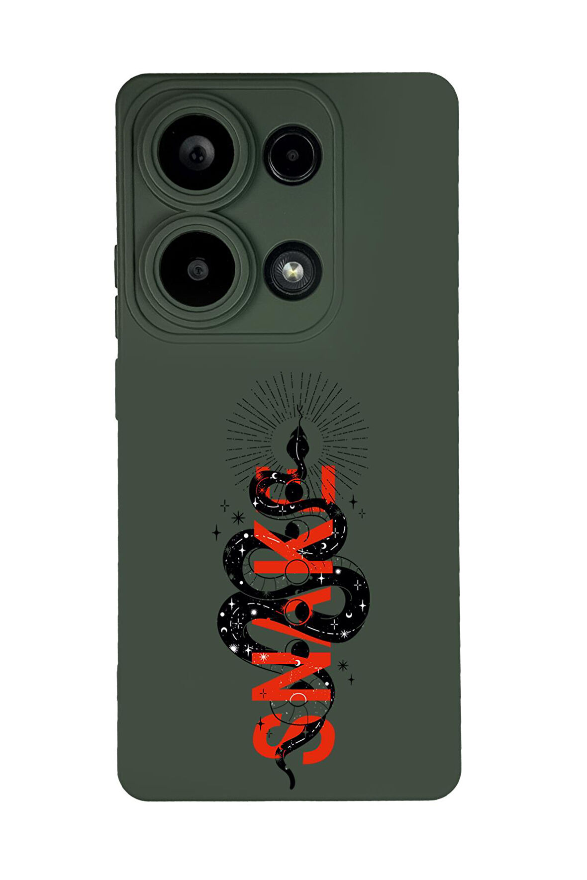 Xiaomi Redmi Note 13 Pro 4G Uyumlu Snake Desenli Premium Silikonlu Lansman Telefon Kılıfı