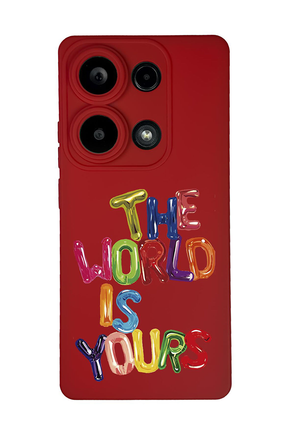 Xiaomi Redmi Note 13 Pro 4G Uyumlu The World Desenli Premium Silikonlu Lansman Telefon Kılıfı