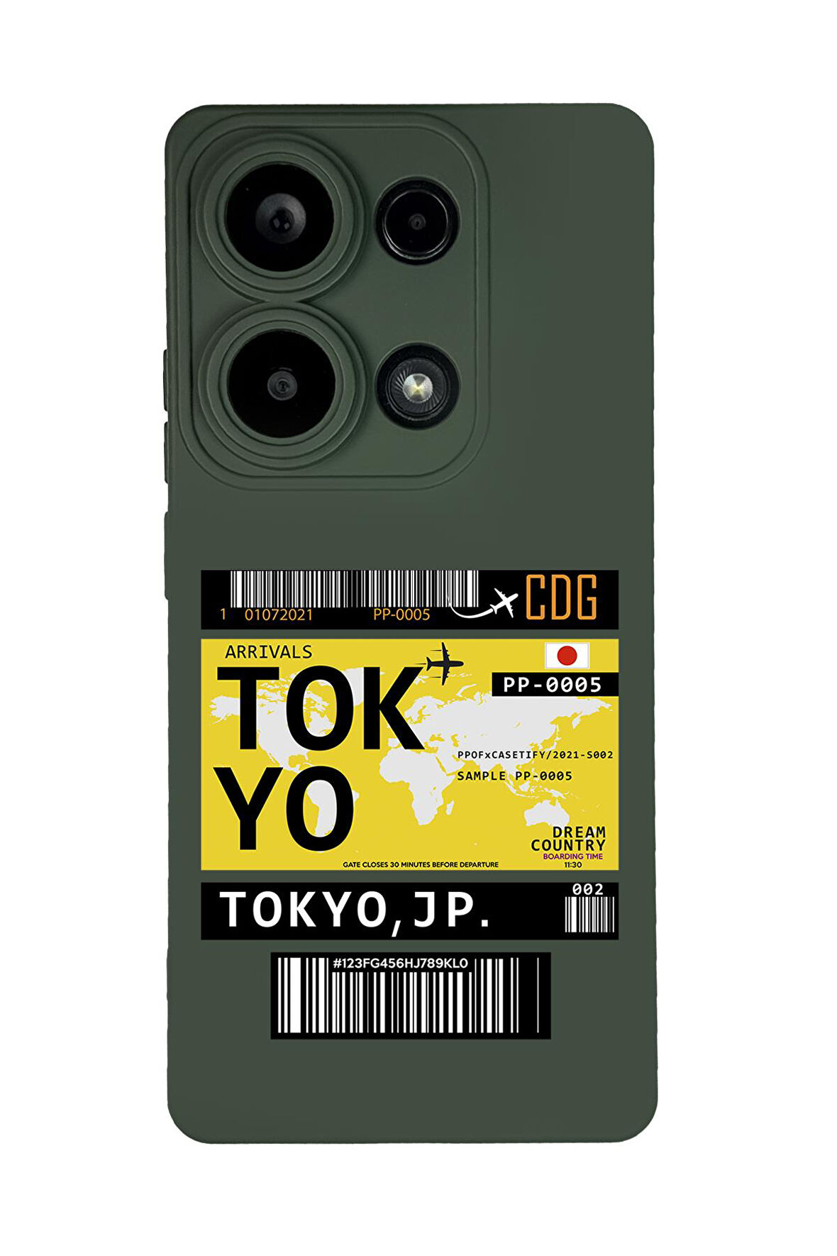 Xiaomi Redmi Note 13 Pro 4G Uyumlu Tokyo Ticket Desenli Premium Silikonlu Lansman Telefon Kılıfı