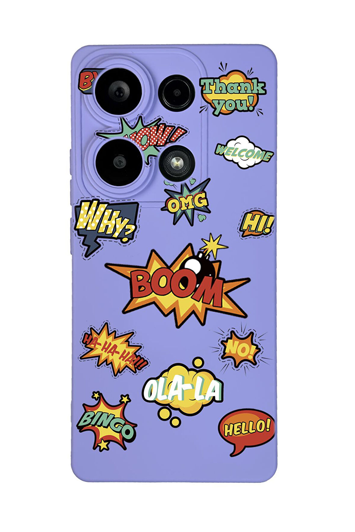 Xiaomi Redmi Note 13 Pro 4G Uyumlu Stickers Desenli Premium Silikonlu Lansman Telefon Kılıfı