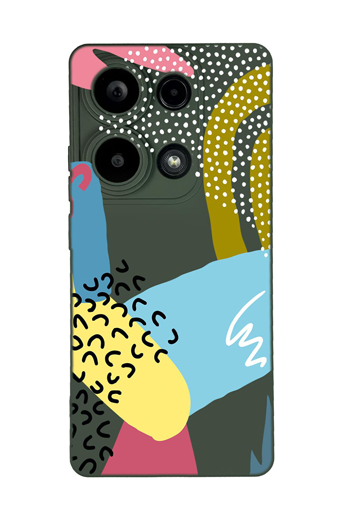 Xiaomi Redmi Note 13 Pro 4G Uyumlu Colorful Pattern Desenli Premium Silikonlu Lansman Telefon Kılıfı