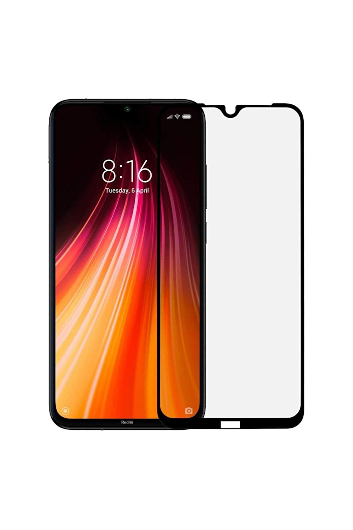Xiaomi Redmi Note 8 Siyah Mat Seramik Ekran Koruyucu Parmak Izi Ve Hava Kabarcığı Bırakmaz